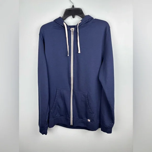 Marine Layer Hoodie Mens XL Blue Full Zip Sweatshirt TENCEL Modal Blend Pockets - Picture 1 of 10